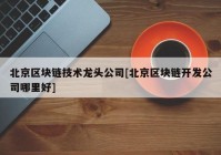 北京区块链技术龙头公司[北京区块链开发公司哪里好]